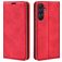 Mobigear Retro Slim Samsung Galaxy A26 Klapphülle Portemonnaie - Rot