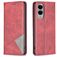 Mobigear Rhombus Slim Samsung Galaxy S25 Edge Hülle Klapphülle - Rot