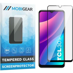Mobigear Premium TCL 30 SE Panzerglas Gehärtetes Glas Displayschutz - Hüllenfreundlich - Schwarz