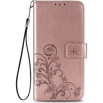Mobigear Clover Samsung Galaxy S20 FE Hülle Klapphülle Geldbörse - Roségold