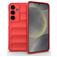 Mobigear Bumpy Samsung Galaxy S25 Hülle Flexibles TPU Backcover - Rot