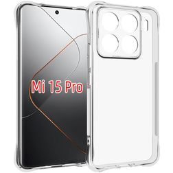 Mobigear Cushion Durchsichtig Xiaomi 15 Pro Hülle Flexibles TPU Backcover - Transparent