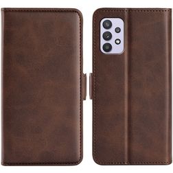 Mobigear Slim Magnet Samsung Galaxy A53 Hülle Klapphülle Geldbörse - Braun