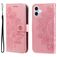 Mobigear Flowers iPhone 17 Hülle Klapphülle Geldbörse - Roségold