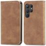 Mobigear Retro Slim Samsung Galaxy S25 Ultra Hülle Klapphülle Geldbörse - Braun