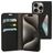 Mobiparts Classic Wallet iPhone 15 Pro Hülle Klapphülle Geldbörse - Schwarz