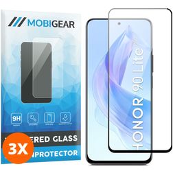 Mobigear Premium Honor 90 Lite Panzerglas Gehärtetes Glas Displayschutz - Hüllenfreundlich (3er Pack)
