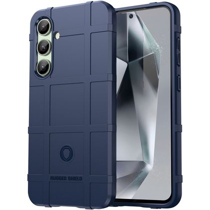 Mobigear Rugged Shield Samsung Galaxy S24 FE Hülle Flexibles TPU Backcover Stoßfest - Blau