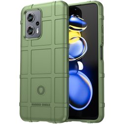 Mobigear Rugged Shield POCO X4 GT Hülle Flexibles TPU Backcover Stoßfest - Grün