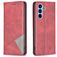 Mobigear Rhombus Slim Samsung Galaxy A54 Hülle Klapphülle - Rot