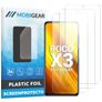 Mobigear POCO X3 Displayschutz Schutzfolie - Hüllenfreundlich (3er Pack)