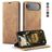 CaseMe 013 iPhone Air Hülle Klapphülle Geldbörse - Braun