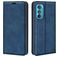Mobigear Retro Slim Motorola Edge 30 Hülle Klapphülle Geldbörse - Blau