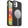 Mobigear Rubber Touch iPhone 12 Mini Silikon MagSafe Hülle Backcover - Schwarz