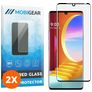 Mobigear Curved LG Velvet Panzerglas Gehärtetes Glas Displayschutz - Hüllenfreundlich - Schwarz (2er Pack)