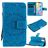 Mobigear Sunflower iPhone 12 Mini Hülle Klapphülle Geldbörse - Blau