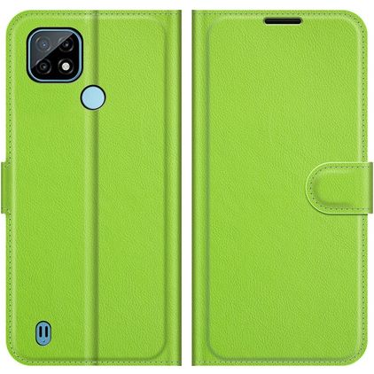 Mobigear Classic Realme C21 Klapphülle Portemonnaie - Grün
