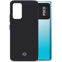 Mobilize Rubber Gelly POCO M4 Pro 5G Hülle Flexibles TPU Backcover - Matt Black