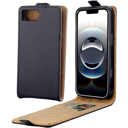 Mobigear iPhone 16e Hülle Flipcase - Schwarz