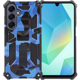 Mobigear Armor Stand Samsung Galaxy A16 Hülle Hardcase Backcover Stoßfest mit Ständer - Dunkelblau