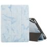 Mobigear Tri-Fold Marble iPad 6 (2018) Hülle Klapphülle + Stifthalter - Blau