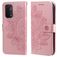 Mobigear Flowers OPPO A74 5G Klapphülle Portemonnaie - Roségold