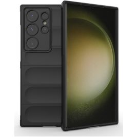 Mobigear Bumpy Samsung Galaxy S24 Ultra Hülle Flexibles TPU Backcover - Schwarz