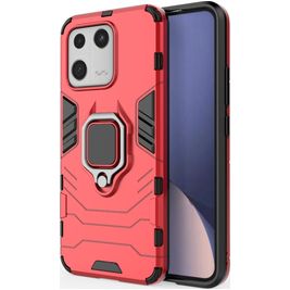 Mobigear Armor Ring Xiaomi 13 Hülle Hardcase Backcover Stoßfest mit Ringhalter - Rot