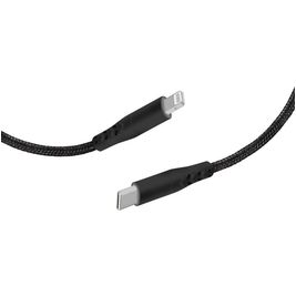 Mobiparts Braided USB-C auf Apple Lightning MFI Kabel 1 Meter - Schwarz