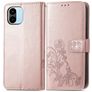 Mobigear Clover Xiaomi Redmi A1 4G Hülle Klapphülle Geldbörse - Roségold