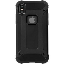 Mobiparts Rugged Shield iPhone X Hülle Hardcase Backcover Stoßfest - Schwarz