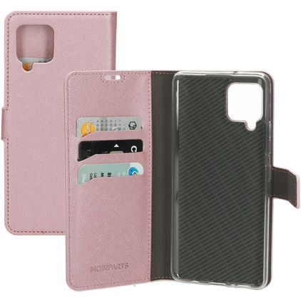 Mobiparts Saffiano Wallet Samsung Galaxy A42 Hülle Klapphülle Geldbörse - Pink