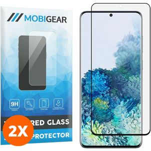 Mobigear Curved Samsung Galaxy S20 Plus Panzerglas Gehärtetes Glas Displayschutz - Hüllenfreundlich - Schwarz (2er Pack)