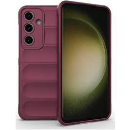 Mobigear Bumpy Samsung Galaxy S24 FE Hülle Flexibles TPU Backcover - Rot