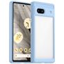 Mobigear Crystal Google Pixel 7a Hülle Hardcase Backcover - Transparent / Blau