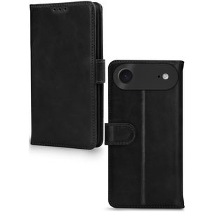 Mobilize Wallet iPhone Air Hülle Echtes Leder Klapphülle Geldbörse - Schwarz