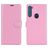 Mobigear Classic Motorola One Fusion Plus Hülle Klapphülle Geldbörse - Pink