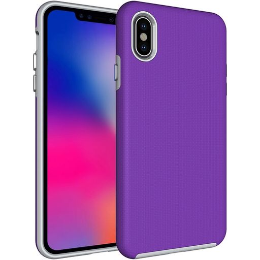 Mobigear Antislip iPhone XS Max Hülle Hardcase Backcover Stoßfest - Lila