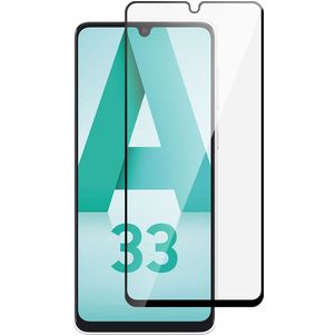Mobigear Premium Samsung Galaxy A33 Panzerglas Gehärtetes Glas Displayschutz - Hüllenfreundlich - Schwarz
