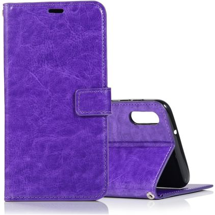 Mobigear Wallet Samsung Galaxy A10 Hülle Klapphülle Geldbörse - Lila