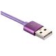 Mobigear Nylon USB-A auf USB-C Kabel 1 Meter - Lila
