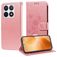 Mobigear Flowers Xiaomi 14T Pro Hülle Klapphülle Geldbörse - Roségold