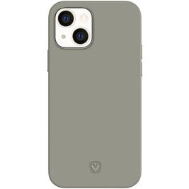 Valenta Snap Luxe iPhone 13 Hülle Echtes Leder Backcover - Grau