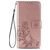Mobigear Wallet Book Case Rose Gold Flower Samsung Galaxy A42