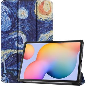 Mobigear Tri-Fold Samsung Galaxy Tab S6 Lite Hülle Klapphülle - The Starry Night
