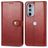 Mobigear Snap Button Motorola Edge 30 Pro Hülle Klapphülle Geldbörse - Rot