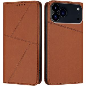 Mobigear Frosted Flip iPhone 17 Pro Max Klapphülle Portemonnaie - Braun