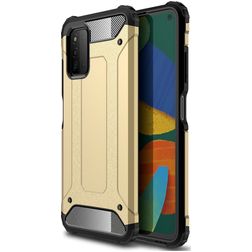 Mobigear Outdoor Samsung Galaxy A03s Hardcase Backcover Shockproof - Gold