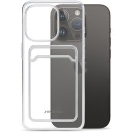 Mobilize Gelly Card Durchsichtig iPhone 14 Pro Hülle Flexibles TPU Backcover mit Kartenhalter - Transparent