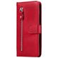 Mobigear Zipper Xiaomi Mi Note 10 Lite Hülle Klapphülle Geldbörse - Rot